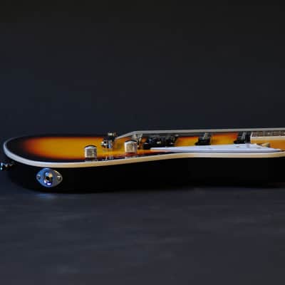 Bootlegger Guitar Hounder. Black Cherry Honey Burst Stiletto Case & Flask image 17