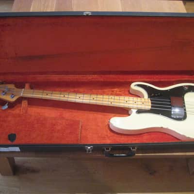 Fender Precision Bass with Slab Body and Maple Fretboard Blonde 1966