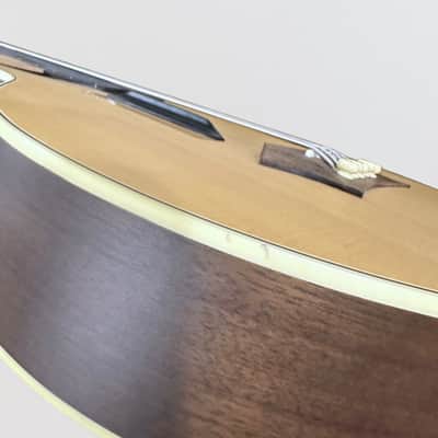 Warwick RockBass Alien Deluxe Thinline Hybrid 5 String Fretless Acoustic Electric Bass Guitar - Natural image 13