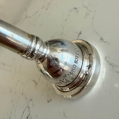 Bach 350HAL Small Shank Trombone Mouthpiece - Silver Plated image 6