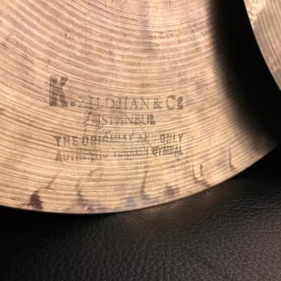 Vintage K. Zildjian Istanbul 1960's Made in Turkey jazz hi hat cymbal pair image 7