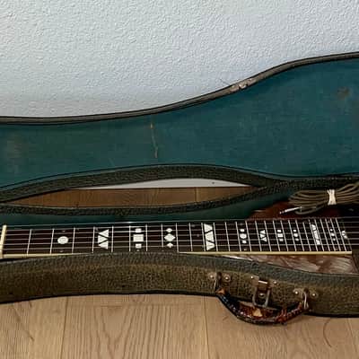 .1940s Supro Supreme Hawaiian Model 1400 Steel Guitar, Lap Steel. Original Case & Cord ! image 13
