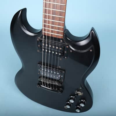 2004 Epiphone SG Goth Black Electric Guitar image 7