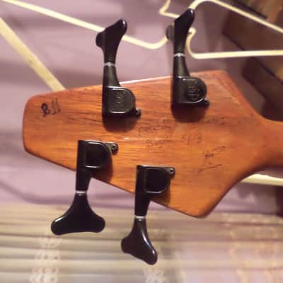 private stock 4  bass,handbuilt ,preorder of slab/neck thru   goregeous style of slim  jazz bass image 5