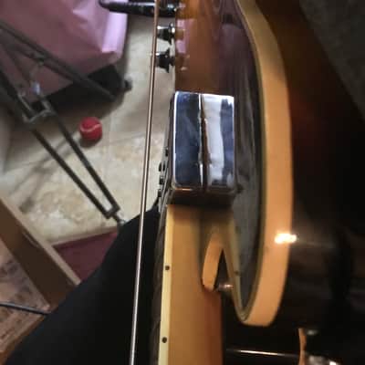 Vintage Ventura  Semi-hollow body bass guitar 335 copy 60’s-70’s Sunburst image 25