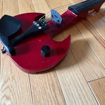 Wood Stingray SV4 Electric Violin - Candy Apple Red image 5