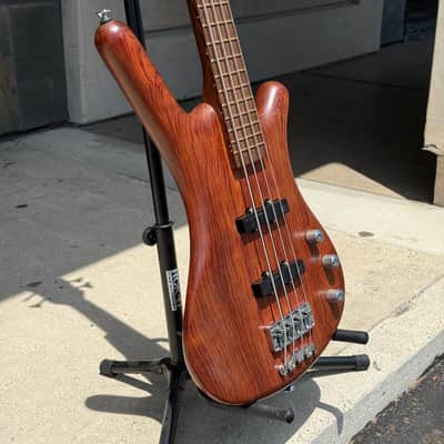 Used Warwick Pro Series Corvette Bubinga 4 Passive 4 String Bass with Gig Bag image 4