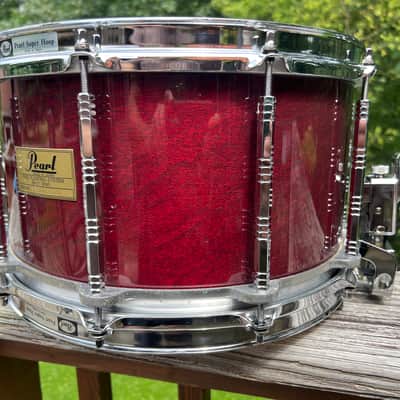 Pearl BC-814ED Free Floating 8” Birch snare 1984 - Cherry image 3
