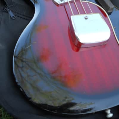Vintage 60s Kimberly Bass Guitar, Japan, Ventures, Open Book Headstock, 25" Scale image 6