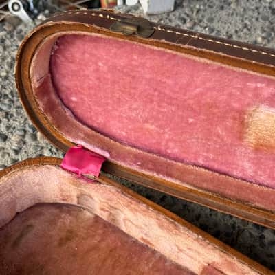 1950s Gibson Les Paul Burst Gold Top Lifton Case - Brown Pink Lining image 6