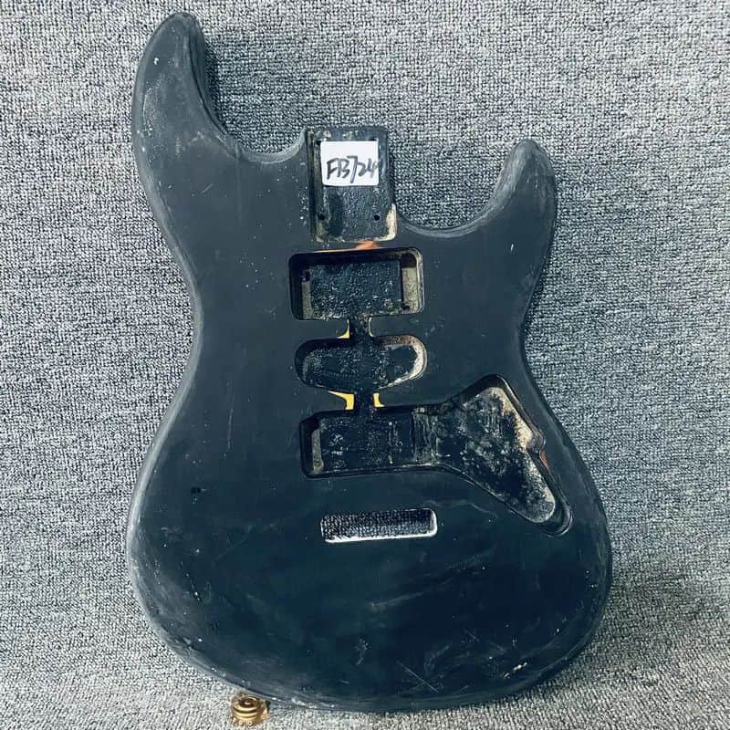 Black Stratocaster Strat Style Basswood Body image 1