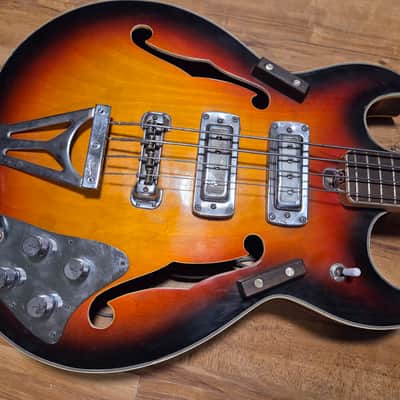 Tele-Star Hollowbody Bass and Amp 1960s Japan image 2