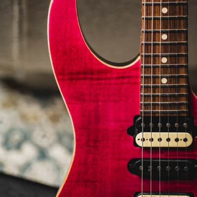 Suhr Dealer Select Limited Run Modern HSH FMT-Magenta Pink Stain w/Black Headstock image 4