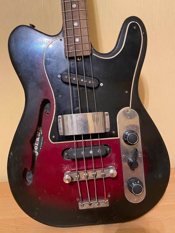 Jolana Iris Bass Guitar Czechoslovakian Telecaster Vintage and Rare image 1