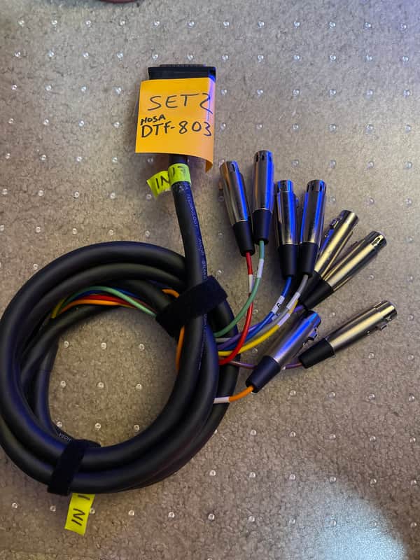 Hosa DTF803 DTF-803 XLR Female to DB25 - 3 Meter 2010s - Set 2 - (Combined shipping for 2 or more) image 1