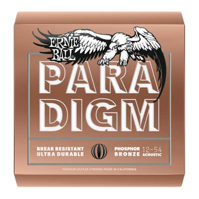 Ernie Ball P02076 Paradigm Medium Light Phosphor Bronze Acoustic Guitar Strings (12-54)