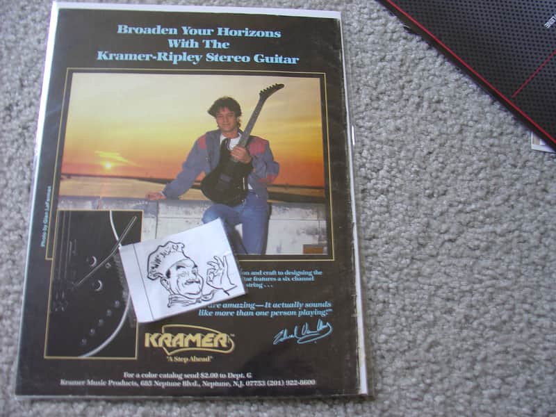 Eddie Van Halen Vintage Advertisement featuring Eddie Van Halen 1980's image 1