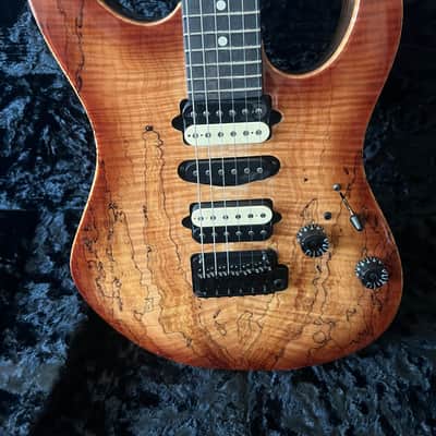 Suhr Modern Spalt Maple Brown Burst: Black Limba Body image 17