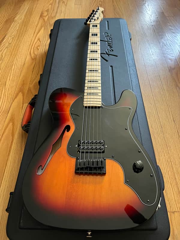 Fender Classic Series '72 Telecaster Thinline Sunburst Custom w/Fender Deluxe Molded Case image 1