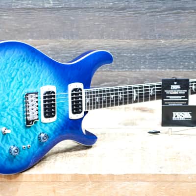 PRS SE Custom 24-08 Quilt Maple Top Lake Blue Electric Guitar w/Bag #H053854 image 9