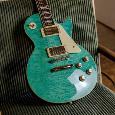 Epiphone Les Paul Standard '60s Quilt Top 2021 - 2025 - Transparent Blue image 14