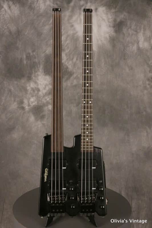 Washburn B-62 Bantam Double Neck Bass Fretted + Fretess | Reverb