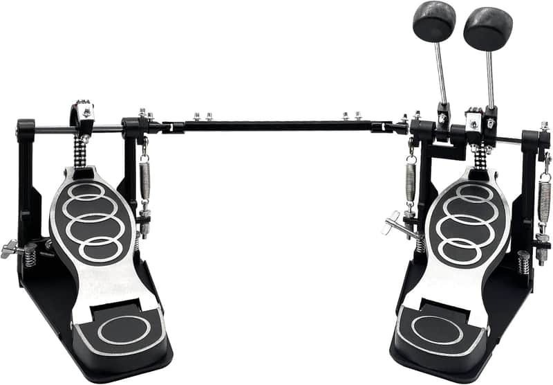 Double Bass Pedal, Double Chain Double Bass Drum Pedals, Double Kick Drum Pedal with Patch Suit for Kick Drum Set and Electronic Drums image 1