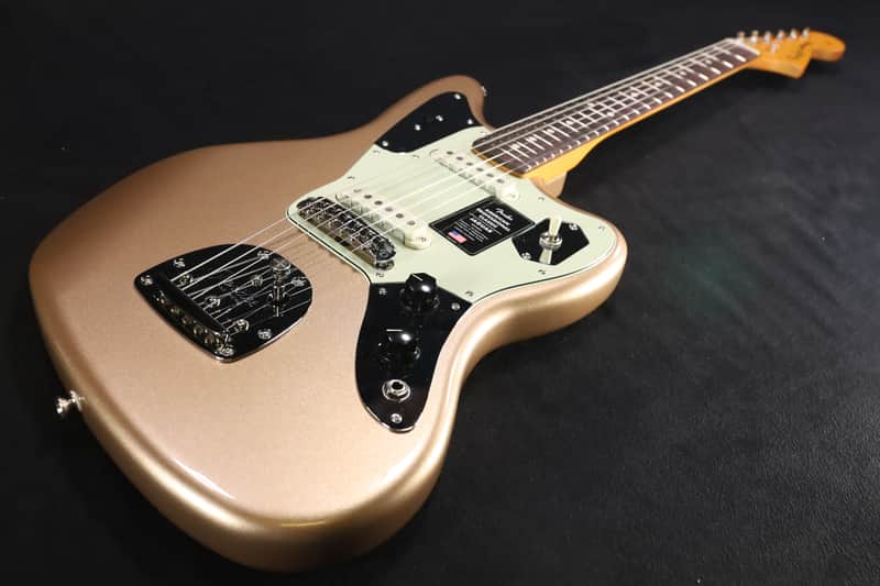 Fender American Professional Classic Jaguar Rosewood Fingerboard Faded Firemist Gold 665 image 1