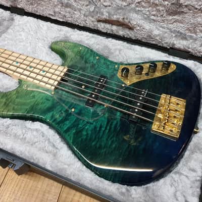 2018 Bacchus Exotic Wood Custom Woodline 517 Japan Handmade Series 5 String Bass image 2