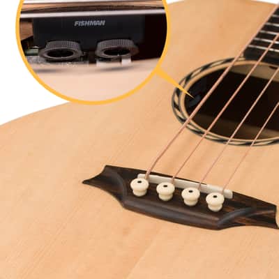 Bromo BAT 8E Solid Top Acoustic Bass Guitar w/ Pickup image 9