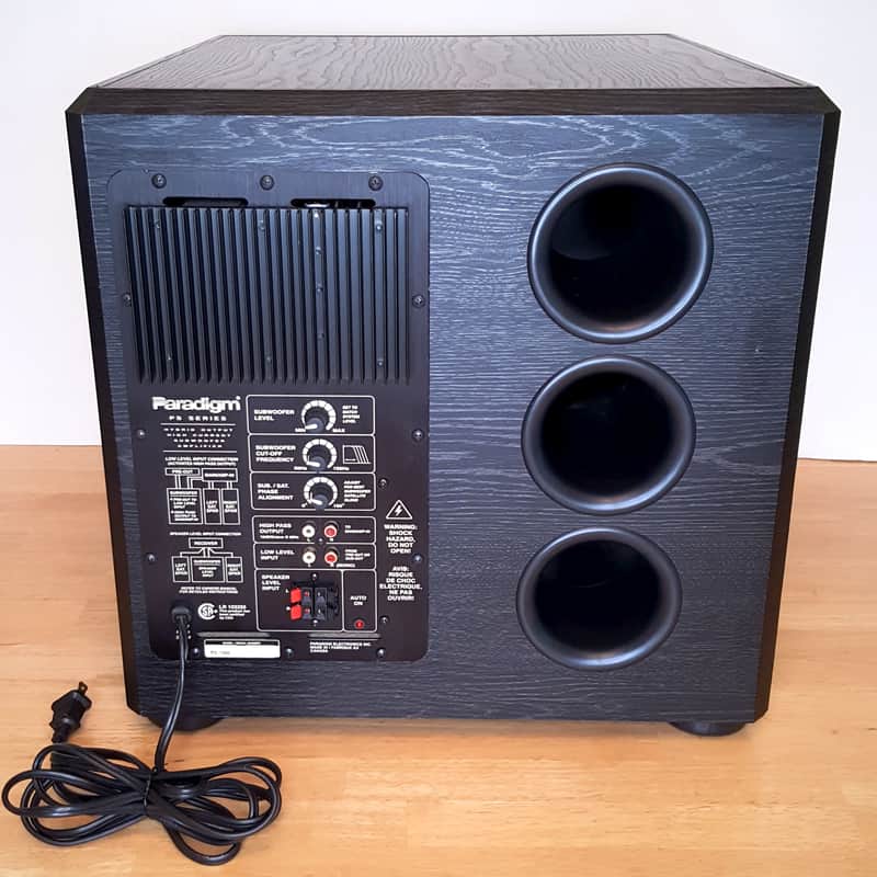 Paradigm PS-1000 V.1 Subwoofer w/ Amp +Speaker Wires +RCA cables