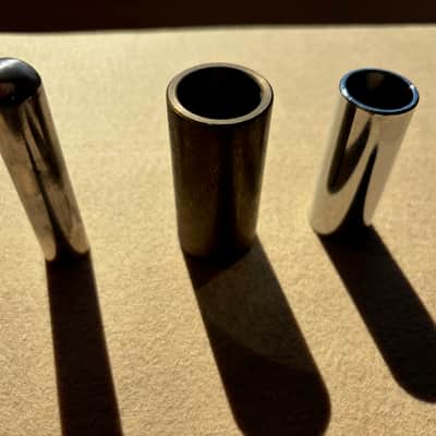 Three Vintage Guitar Slides, Brass and Steel image 4