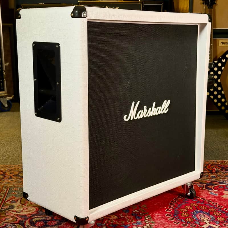 Marshall 1960B 4x12" Straight Guitar Speaker Cabinet 1970's Re-Finished - White image 1