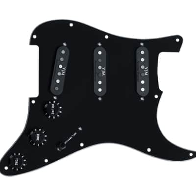 Seymour Duncan STK-10 YJM Fury Loaded Pickguard - black/black pickguard image 1