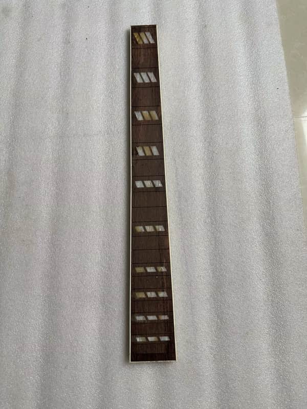 Rosewood Electric Guitar Neck Fingerboard Fretboard, 22 Frets, White Triple Block Inlay image 1