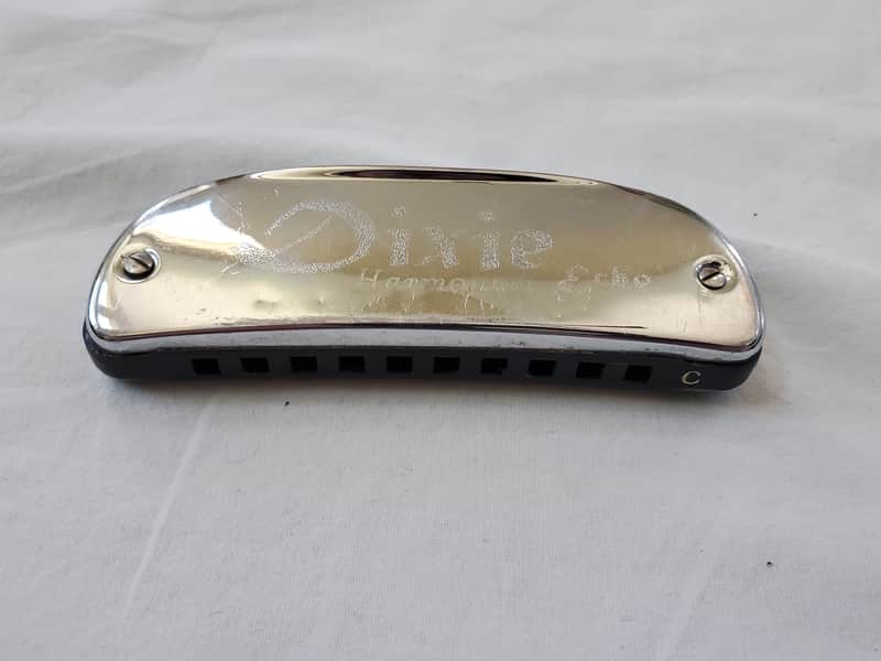 Dixie Harmonica Echo In C Vintage Rare image 1