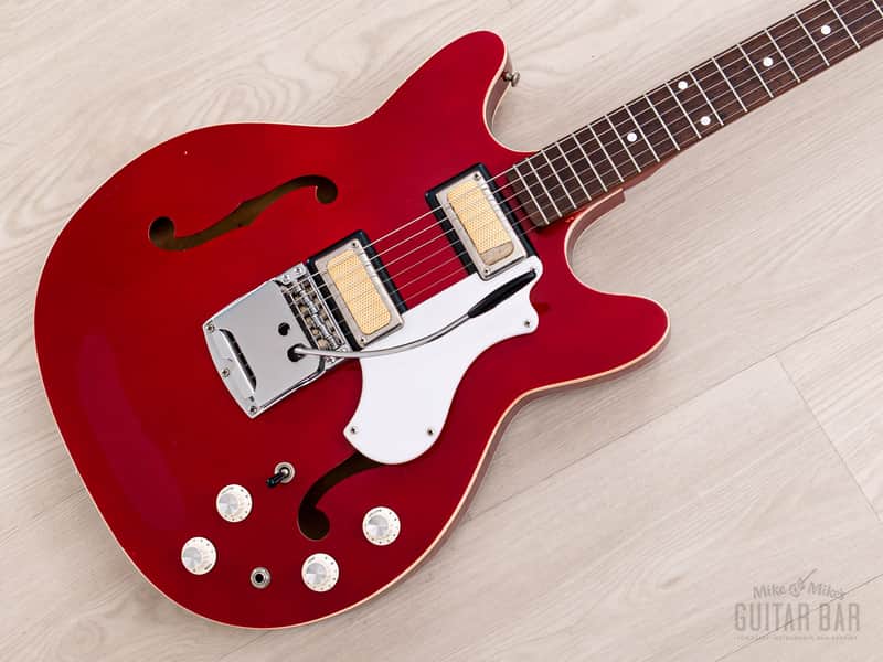1968 Kay Clermont S667 Vintage Hollowbody Guitar Near-Mint, Valco-Made w/ "Power Tone" Gold Foils, Case image 1