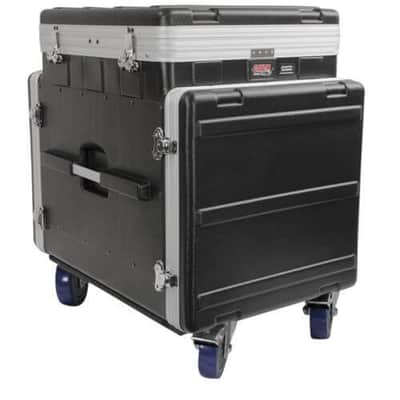 Gator ATA Molded PE Pop-Up Console Rack; 12U Top; 10U Bottom; w/ Casters GRC-12X10 PU image 3
