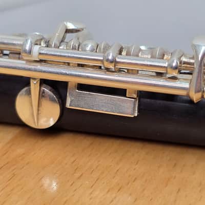 Vintage Uebel Handmade German Professional C Piccolo w/ Split E Grenadilla Wood Boehm w/ Silver Headjoint Leather Pads Nice image 17