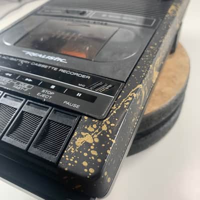 Modified Realistic Cassette Recorder Player Custom Painted Circuit Bent Lofi Vintage includes free Tape Loop image 4