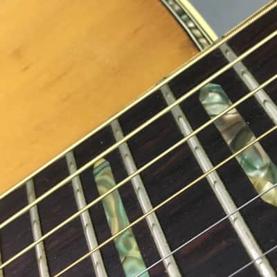 Vintage MIJ Canyon T40 Dreadnought Acoustic Guitar 1970s Natural Solid Spruce Top Martin D40 Style Axe image 17