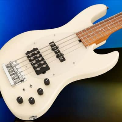 Sadowsky MetroExpress 21-Fret Vintage M/J Bass, Morado Fingerboard, 5-String - Solid Olympic White High Polish image 1