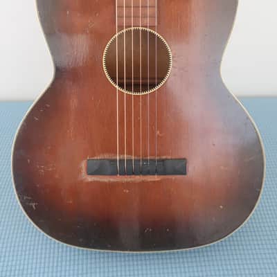 Vintage 1930s Oahu M65 Square Neck Lap Steel Hawaiian Big Body Guitar Very Clean Oahu Harmony Kay Works Great Comes With Original Bridge & Wooden Peg Parts! image 3