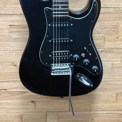 Memphis 302B Strat Style HSS electric guitar 1980's 1990's - Black- 6lbs 11oz image 1