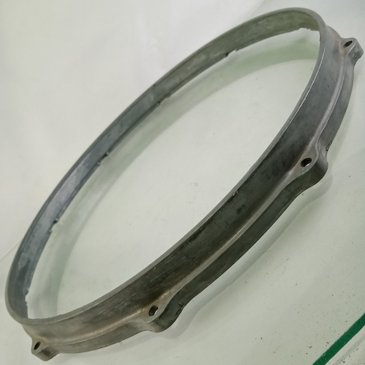 Gretsch 14"Die-Cast 10-Lug Snare Drum Batter Rim/Hoop Vintage 70s Unplated #4165 — main photograph