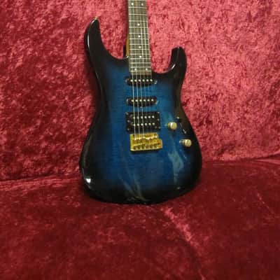 Fernandes AFR-55 1996 Blue Burst Quilt Gold Hardware Factory Gotoh's! image 1