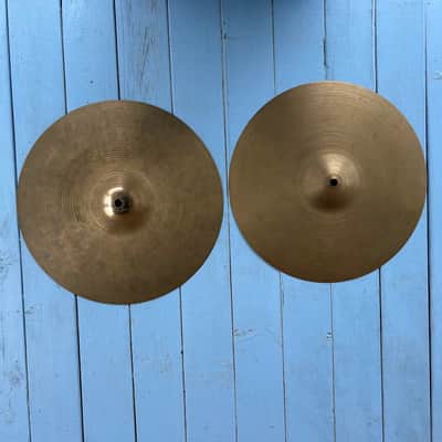 Zildjian 1960's 14" New Beat Hi-Hats 3-Dot Bold Stamp Vintage 1960s - Vintage image 2