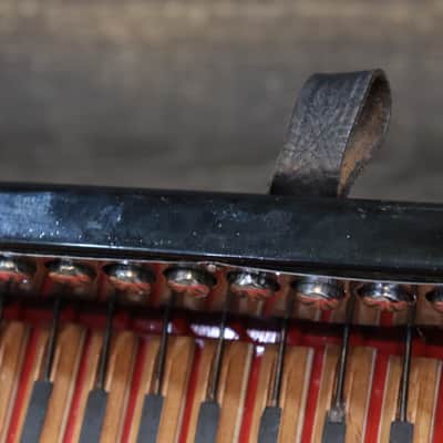 Gagné & Frère 1-Row 2-Bass 10-Treble Button "D" Red & Black Diatonic Accordion w/Case image 20