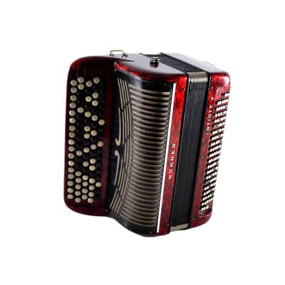 Rare Old/Vintage Top German Made Chromatic C System Button Accordion Hohner Artiste V - 120 bass + Brand New Petrof Straps - Golden Era image 10