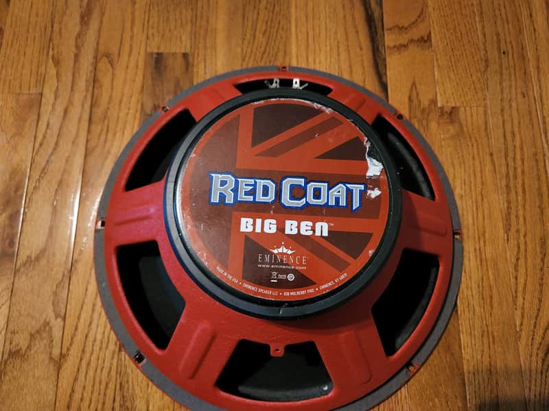 Eminence Red Coat Big Ben 15 inch 225 watt 8 ohm Guitar Speaker 2000s Black/Red image 1